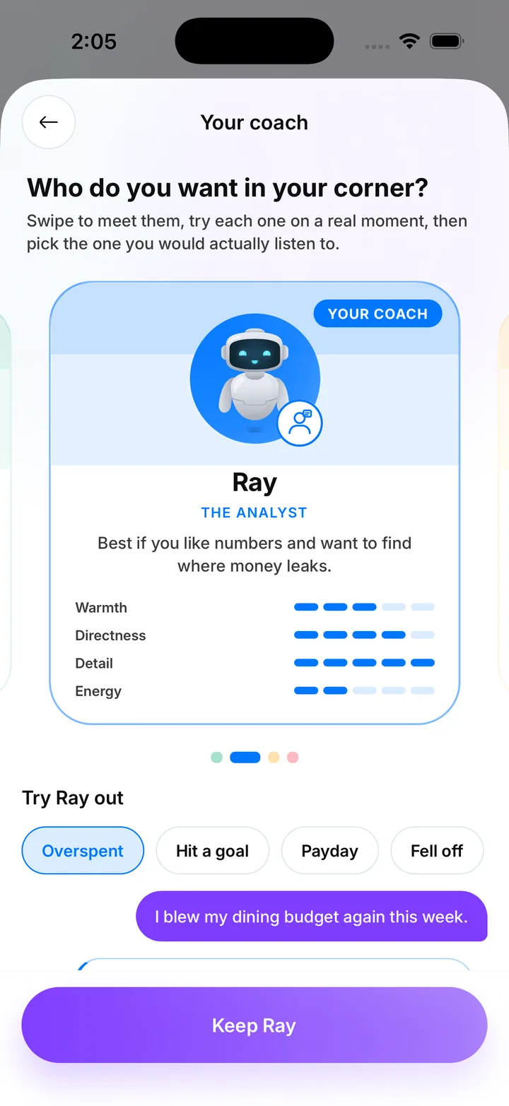 Choose your coach: Ray, the Analyst